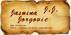 Jasmina Jorgović vizit kartica